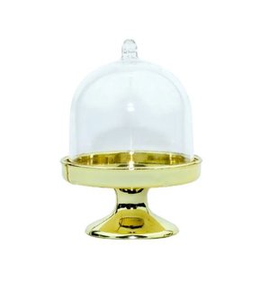 LEMBRANCA MINI CUPULA P/DOCE OURO UNID 