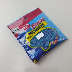 Miçanga Verde e Roxo 100g – Mix
