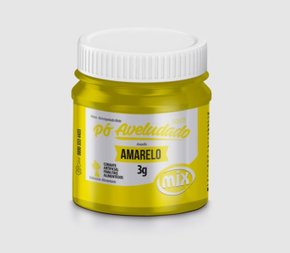 Pó decorativo Aveludado Fosco 3g Amarelo - Mix