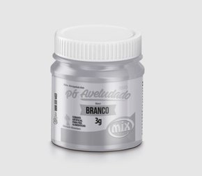 Pó decorativo Aveludado Fosco 3g Branco - Mix