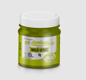 Pó decorativo Aveludado Fosco 3g Verde Maçã - Mix