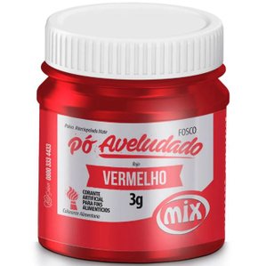 Pó decorativo Aveludado Fosco 3g Vermelho - Mix