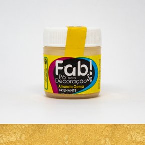 Pó decorativo Fab! Cintilante Amarelo Gema 3g