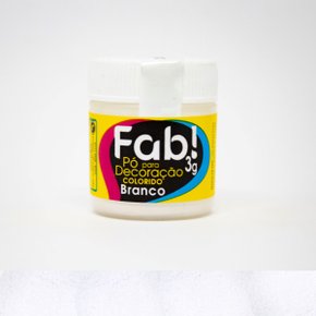 Pó decorativo Fab! Cintilante Branco 3g