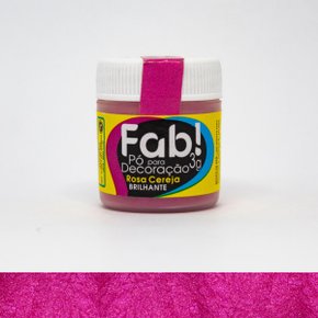 Pó decorativo Fab! Cintilante Rosa Cereja 3g