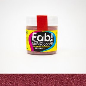 Pó decorativo Fab! Cintilante Vermelho Morango 3g
