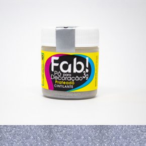 Pó decorativo Fab! Metálico Prateado 3g