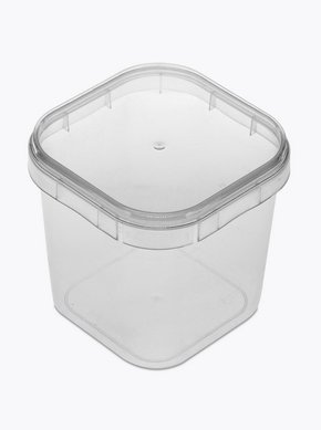 Pote Quadrado 220ml com Tampa e Lacre com 10 Un. – Plastilânia 