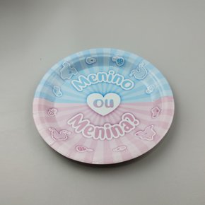 Prato de papel descartável – Chá Revelação C/8 – 18cm – Make+