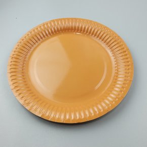 Prato de papel descartável – Laranja Neon C/8 – 18cm – Make+