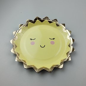Prato de papel descartável – Solzinho C/8 – 18cm – Make+