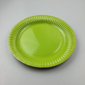 Prato de papel descartável – Verde Neon C/8 – 18cm – Make+