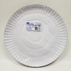 Prato de Papelão Branco Nº 7 com 10 unidades – 28cm