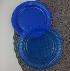 Prato Neon Azul Com 10 Unidades – Bello Festas