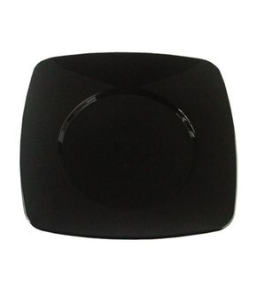 Prato Quadrado 15cm Preto com 10un. - Plazapel