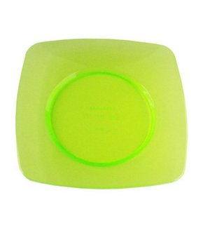 Prato Quadrado 15cm Verde com 10un. - Plazapel