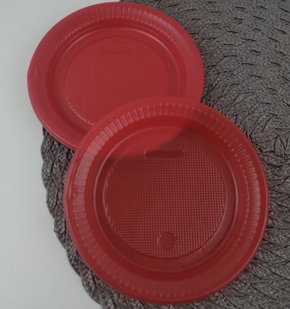 Prato Vermelho Com 10 Unidades – Bello Festas
