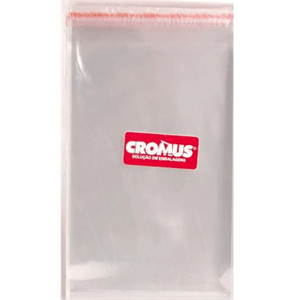 Saco Adesivado incolor com 100 Unidades 8x8- Cromus