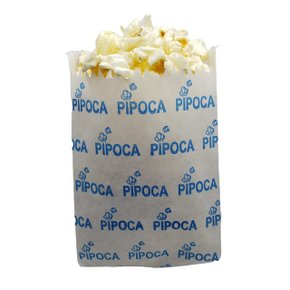 Saco Branco de Papel para Pipoca Médio – 50 unidades  