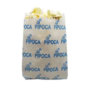 Saco Branco de Papel para Pipoca Pequeno – 50 unidades  