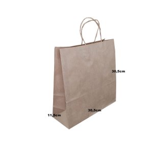 Sacola de Papel Kraft 30,5x11,5x30,5 – 10 unidades