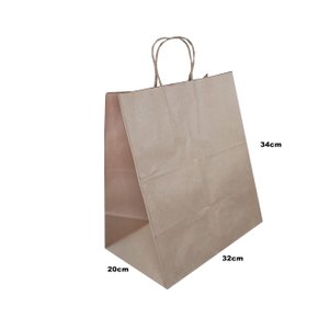 Sacola de Papel Kraft 32x20x34 – 10 unidades