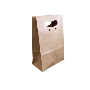 Sacola Papel Kraft alça Boca de Palhaço 17.5x8.5x26 – unidade