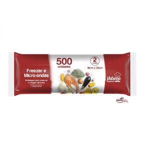 Sacos Plásticos Para Freezer e Micro-ondas 2 Litros 18 x 35cm com 500 un.– Vabene