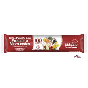Sacos Plásticos Para Freezer e Micro-ondas 5 Litros 28 x 40cm com 100 un.– Vabene