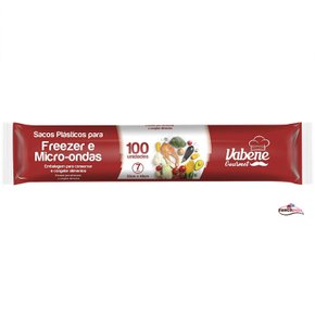 Sacos Plásticos Para Freezer e Micro-ondas 7 Litros 33 x 40cm com 100 un.– Vabene