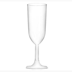 Taça Champanhe 220ml Branca com 4 un. – Strawplast 