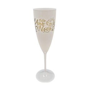 Taça de Champanhe Feliz Ano Novo Branca 170ML - Neoplas