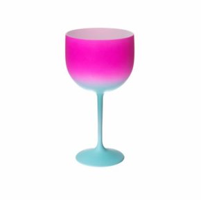 Taça de Gin Shelby Fantasy Degradê Bicolor Azul Tiffany e Rosa 500ml - Neoplas