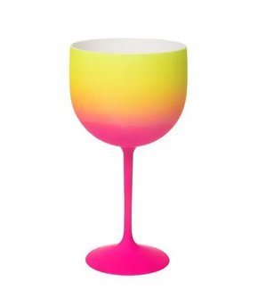 Taça de Gin Shelby Fantasy Degradê Rosa/Amarelo 500ml - Neoplas