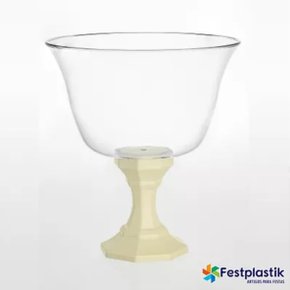Taça Diamante Cristal com Base Amarela Candy 1250ml – Festplastik 