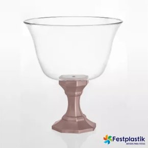 Taça Diamante Cristal com Base Rose Gold 1250ml – Festplastik 