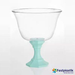 Taça Diamante Cristal com Base Verde Candy 1250ml – Festplastik 