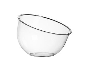 Taça Inclinada Grande sem Pedestal 2,4L Transparente (Cristal) – Três Triângulos