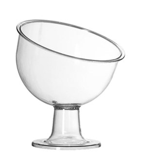 Taça Inclinada Média 1L Transparente (Cristal) – Três Triângulos