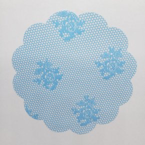 Fundo Decorado nº 9 Rendado Azul Bebê com 100 un. – Cartonagem Brasil 