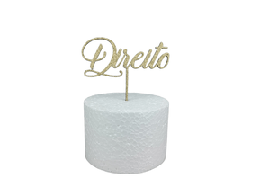 Topo de bolo Direito Glitter Dourado – Sonho fino 