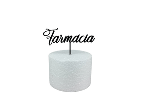 Topo de bolo Farmácia Glitter Preto – Sonho fino 
