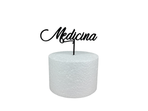Topo de bolo Medicina Glitter Preto – Sonho fino 