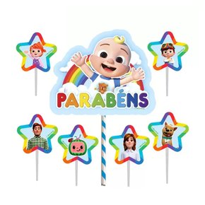 Topo decorativo para bolo E.V.A – Cocomelon – Piffer