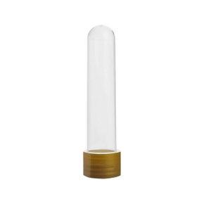 Tubete Grande (Tubo Pet) com 10un. Tampa Dourada – Mirandinha Miniaturas.