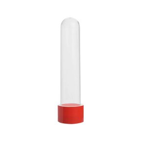 Tubete Grande (Tubo Pet) com 10un. Tampa Vermelha – Mirandinha Miniaturas.