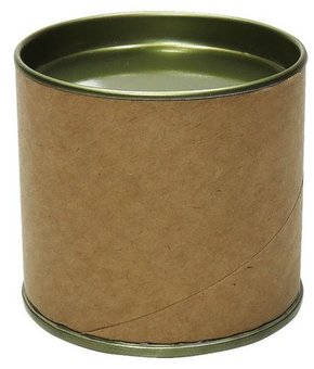 Tubo lata com tampa metal Dourada 6cm x 5cm