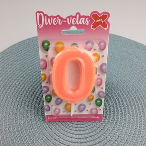 Vela Laranja Neon N°0 –– 7,5cm – Make+