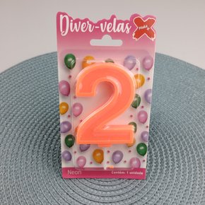 Vela Laranja Neon N°2 –– 7,5cm – Make+