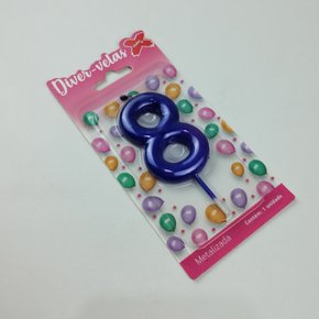 Vela Metalizada Azul - N°8 – 6cm – Make+